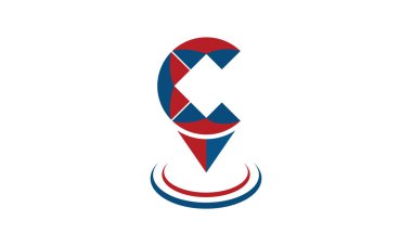 C harfi logo tasarım şablonu. Şifreleme Para Birimi Logosu