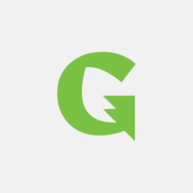 Baş harf G logo tasarım şablonu