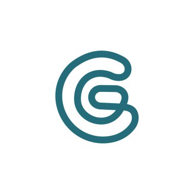 Baş harf G logo tasarım şablonu