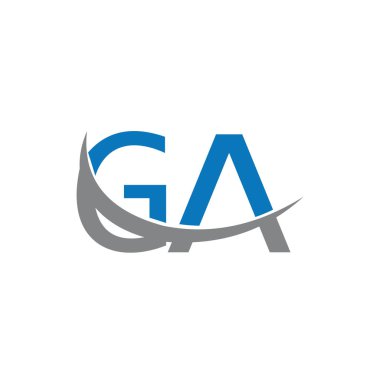 İlk harf ga veya ag logo vektör tasarımı