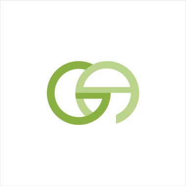İlk harf ga veya ag logo vektör tasarımı