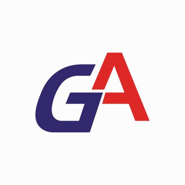 ilk harf gaor ag logo vektör tasarımı