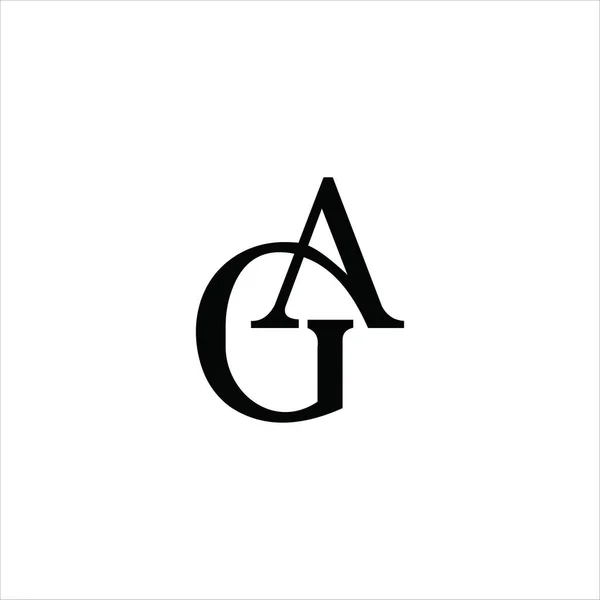 Lettre initiale ga ou ag logo vectoriel design — Image vectorielle