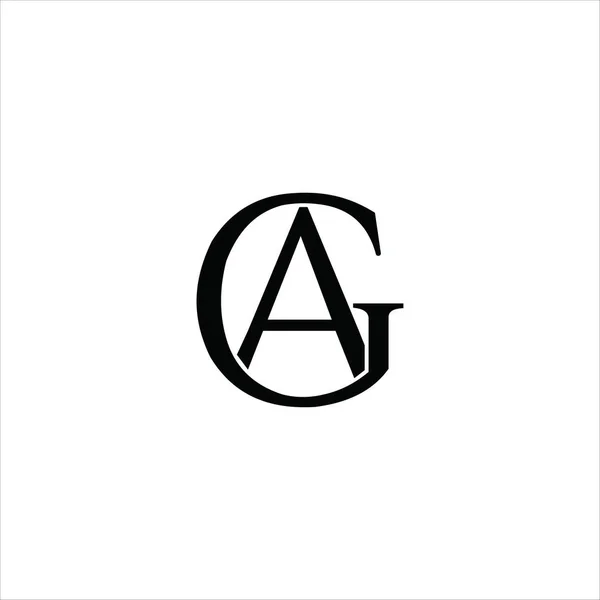 Initial letter ga or ag logo vector design — Stock Vector