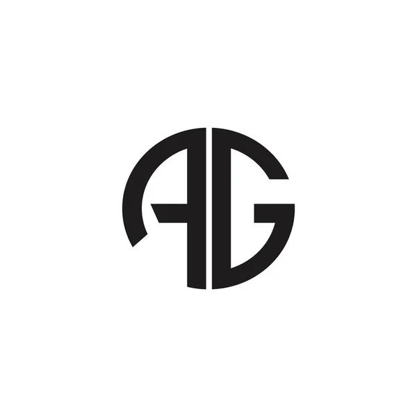 İlk harf ga veya ag logo vektör tasarımı — Stok Vektör