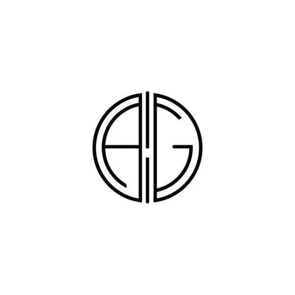 Initiële letter ga of ag logo vector ontwerp — Stockvector