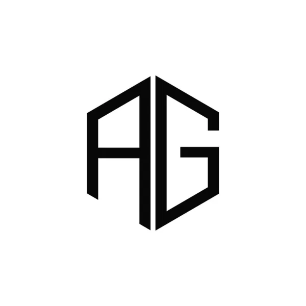 Letra inicial ga o ag logo vector diseño — Archivo Imágenes Vectoriales