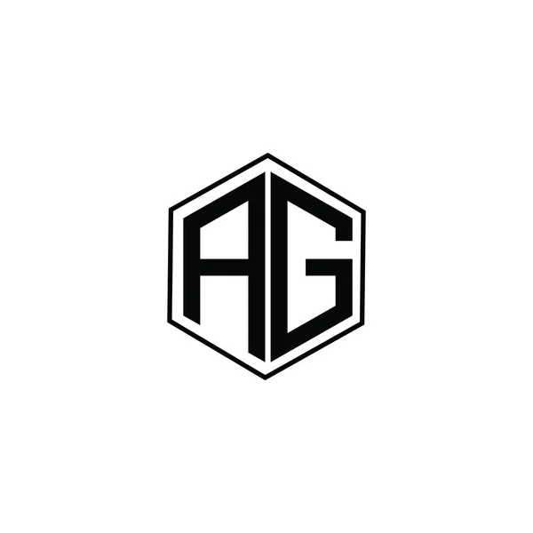 Initial letter ga or ag logo vector design — Stock Vector