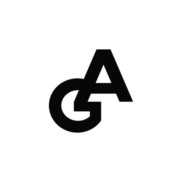 Initial letter ga or ag logo vector design — Stock Vector