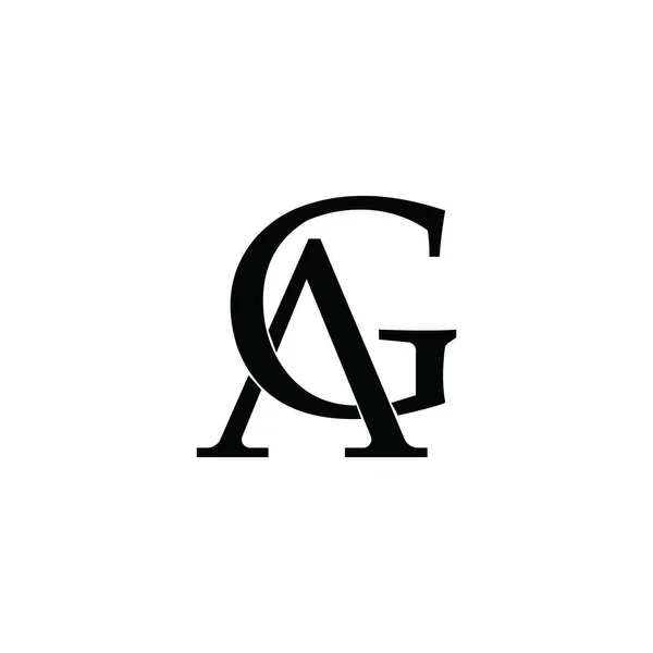 Lettre initiale gaor ag logo vectoriel design — Image vectorielle