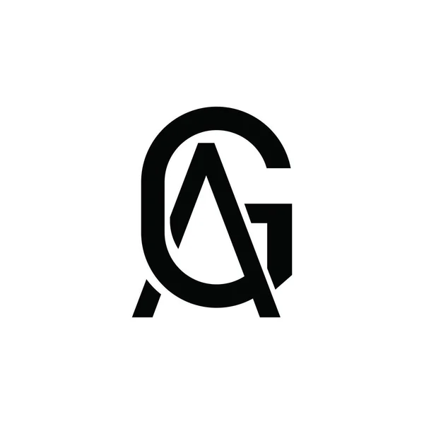 Initiële letter gaor ag logo vector ontwerp — Stockvector