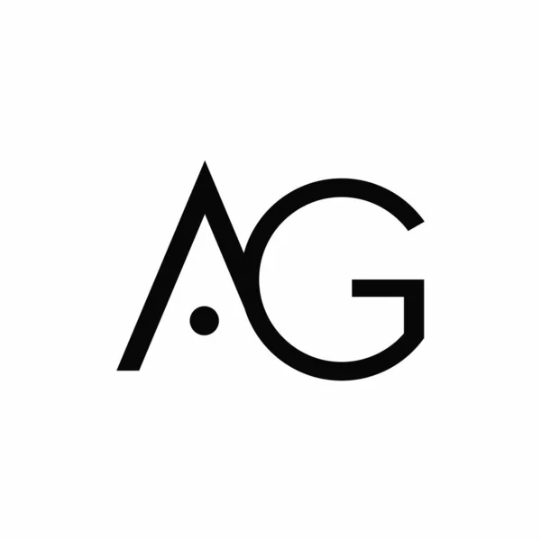 Lettre initiale gaor ag logo vectoriel design — Image vectorielle