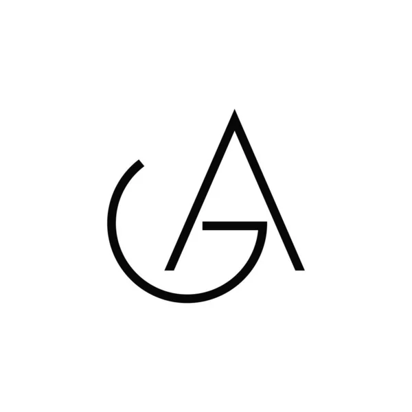 ilk harf gaor ag logo vektör tasarımı