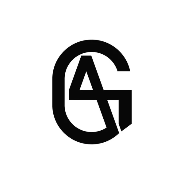 Initial letter gaor ag logo vector design — Stock Vector