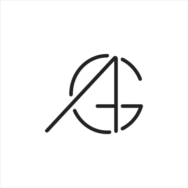 Initial letter gaor ag logo vector design — Stock Vector