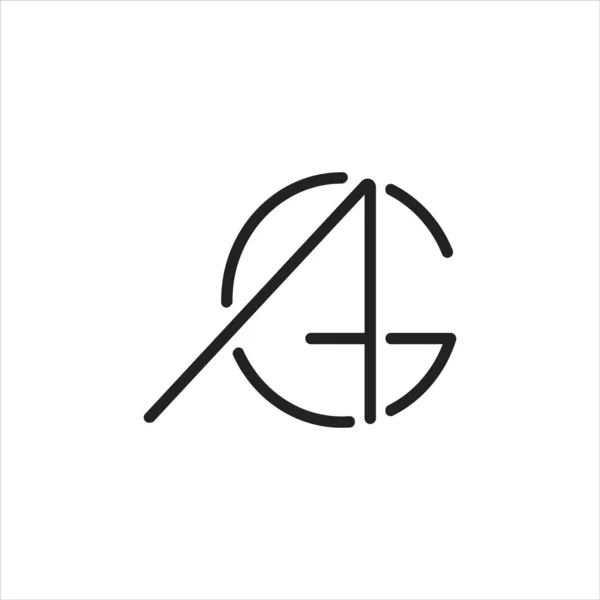 ilk harf gaor ag logo vektör tasarımı