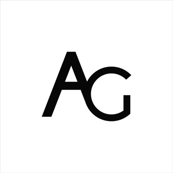 Initiële letter gaor ag logo vector ontwerp — Stockvector