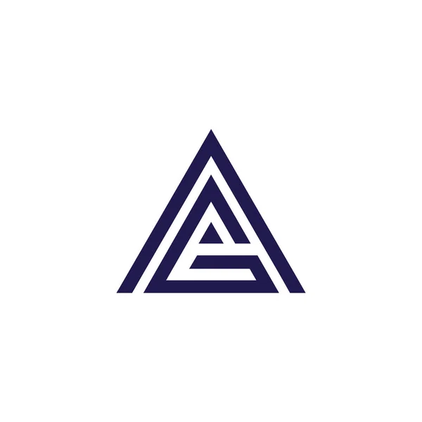 Ilk harf gaor ag logo vektör tasarımı — Stok Vektör