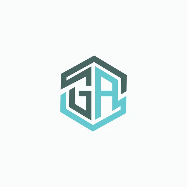 Αρχικό γράμμα gaor ag λογότυπος διανυσματικός σχεδιασμός — Διανυσματικό Αρχείο
