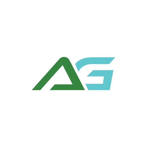 Initial letter gaor ag logo vector design — 스톡 벡터