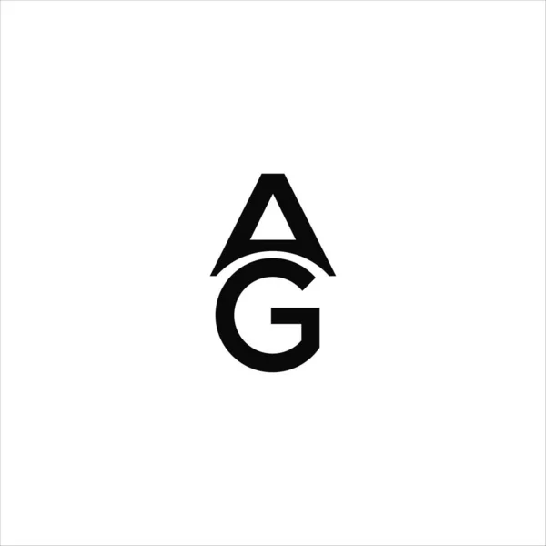 Letra inicial gaor ag logo vector diseño — Archivo Imágenes Vectoriales