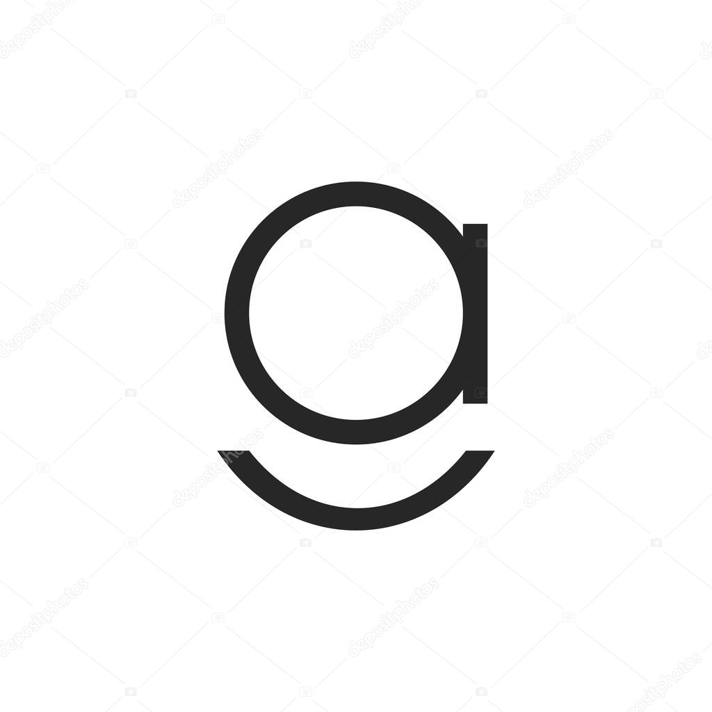 initial letter gaor ag logo vector design