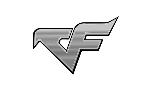 初期文字CfまたはFcロゴベクトルデザインテンプレート Fc文字ロゴデザイン — ストックベクタ