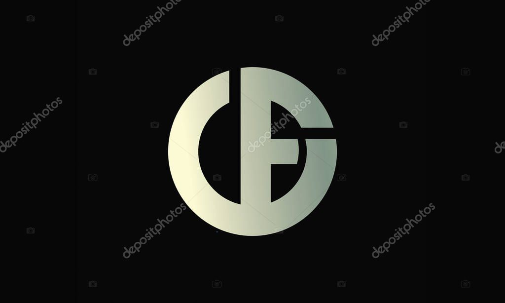 Initial letter cf or fc logo vector design template.cf and fc letter logo design.