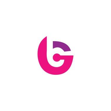 Başlangıç harfi gb veya bg logo tasarım şablonu