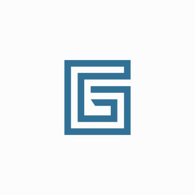 Başlangıç harfi gb veya bg logo tasarım şablonu