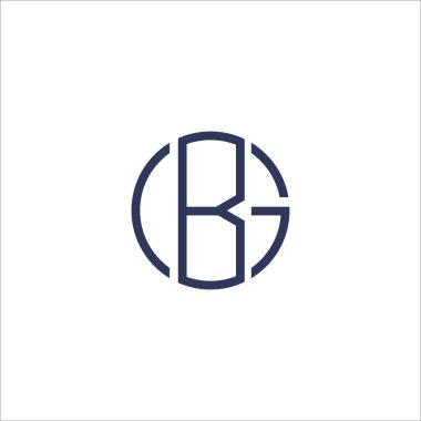 Başlangıç harfi gb veya bg logo tasarım şablonu