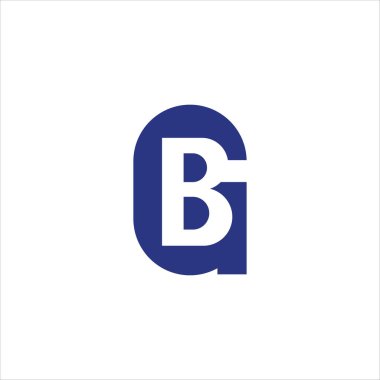 Başlangıç harfi gb veya bg logo tasarım şablonu