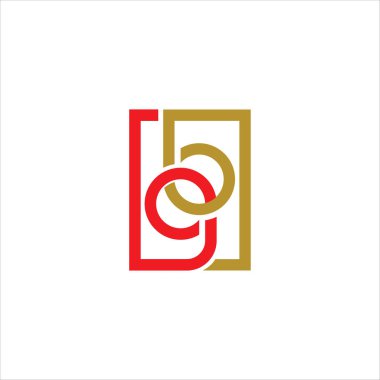 Başlangıç harfi gb veya bg logo tasarım şablonu