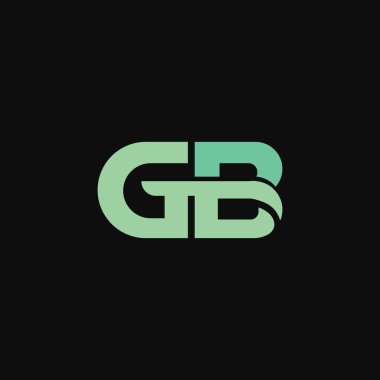 Başlangıç harfi gb veya bg logo tasarım şablonu