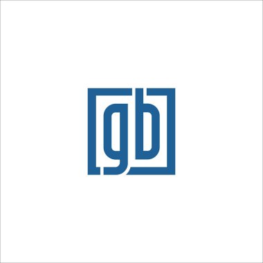 Başlangıç harfi gb veya bg logo tasarım şablonu