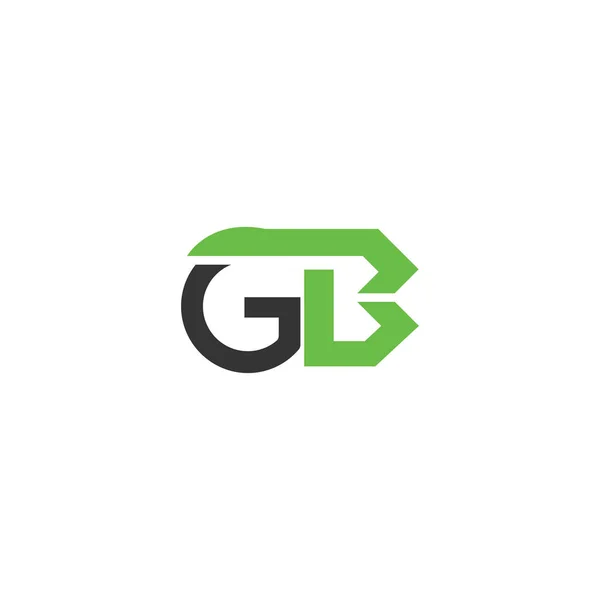 Initial letter gb or bg logo design template — 스톡 벡터