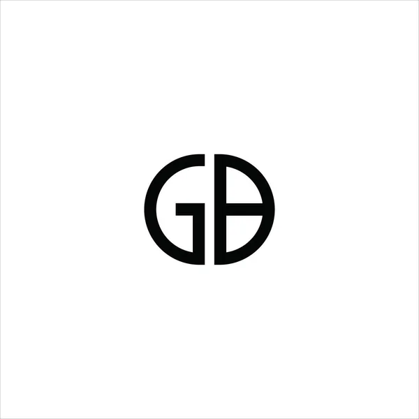 Initial letter gb or bg logo design template — Stock Vector