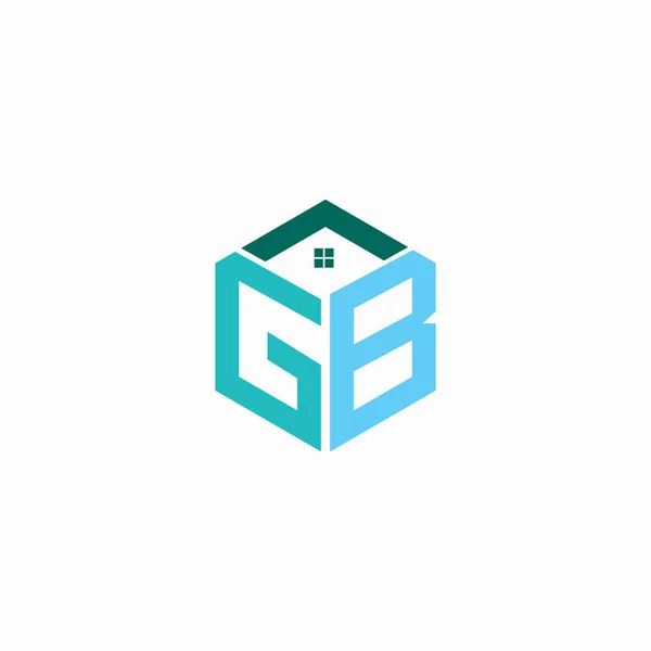 Modelo de projeto inicial do logotipo da letra gb ou bg —  Vetores de Stock