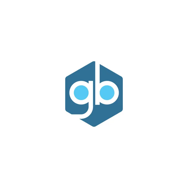 Başlangıç harfi gb veya bg logo tasarım şablonu — Stok Vektör