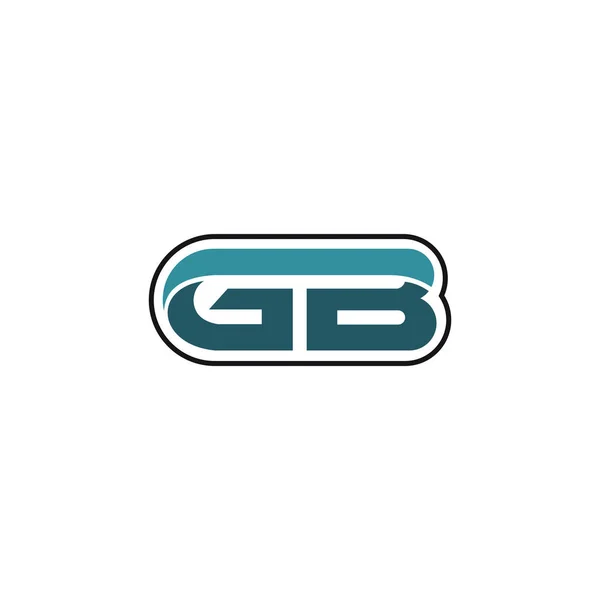 Anfangsbuchstabe gb oder bg Logo-Design-Vorlage — Stockvektor