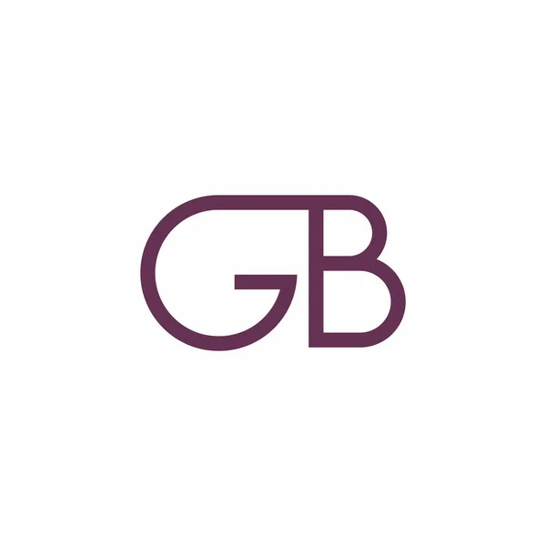 Modelo de projeto inicial do logotipo da letra gb ou bg —  Vetores de Stock