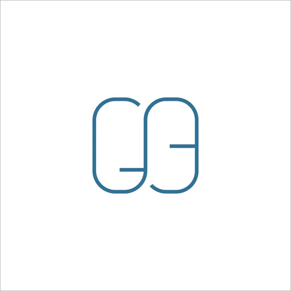 Alapbetű gb vagy bg logó tervezési sablon — Stock Vector