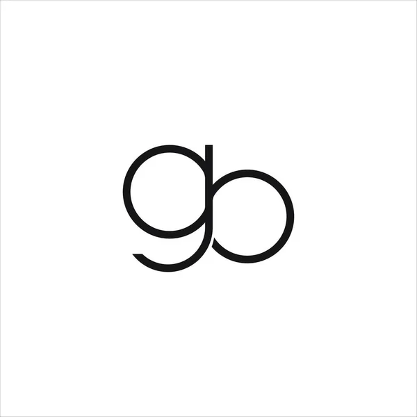 Anfangsbuchstabe gb oder bg Logo-Design-Vorlage — Stockvektor
