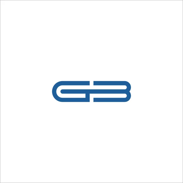 Wstępny wzór wzoru wzoru graficznego litery gb lub bg — Wektor stockowy