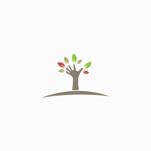 Charity mano logo vettoriale modello di design — Vettoriale Stock