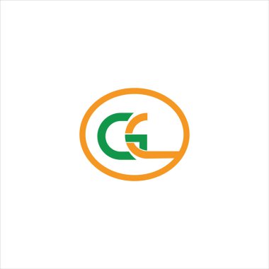  Başlangıç harfi gc veya cg logo vektör tasarım şablonu