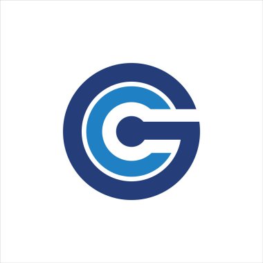  Başlangıç harfi gc veya cg logo vektör tasarım şablonu