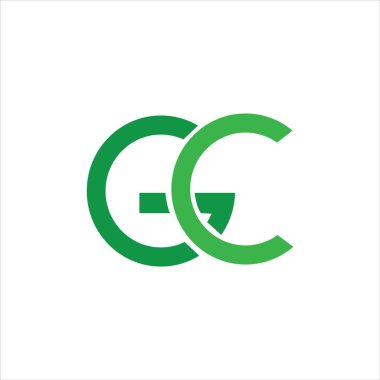  Başlangıç harfi gc veya cg logo vektör tasarım şablonu