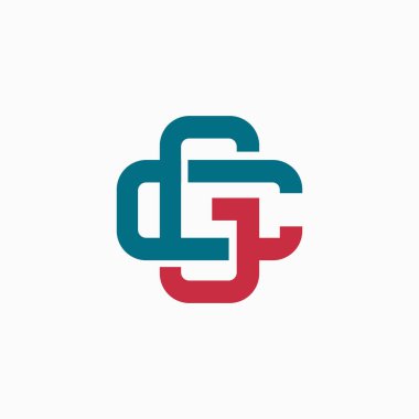  Başlangıç harfi gc veya cg logo vektör tasarım şablonu