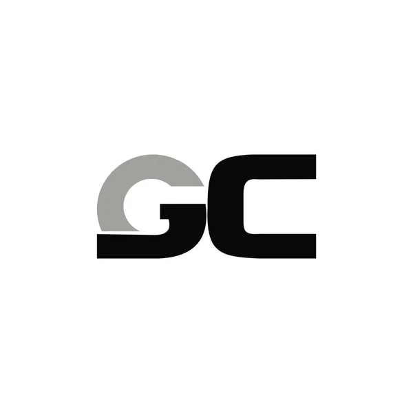 Plantilla inicial de diseño vectorial de la letra gc o cg — Vector de stock